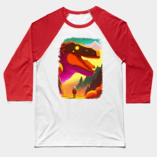 Dinosaurs and astronauts Baseball T-Shirt